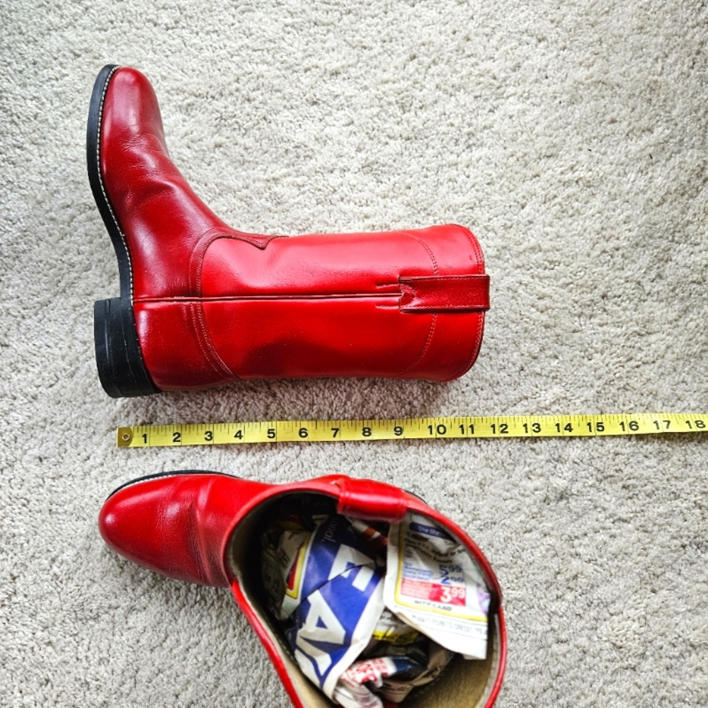 Red Leather J boots